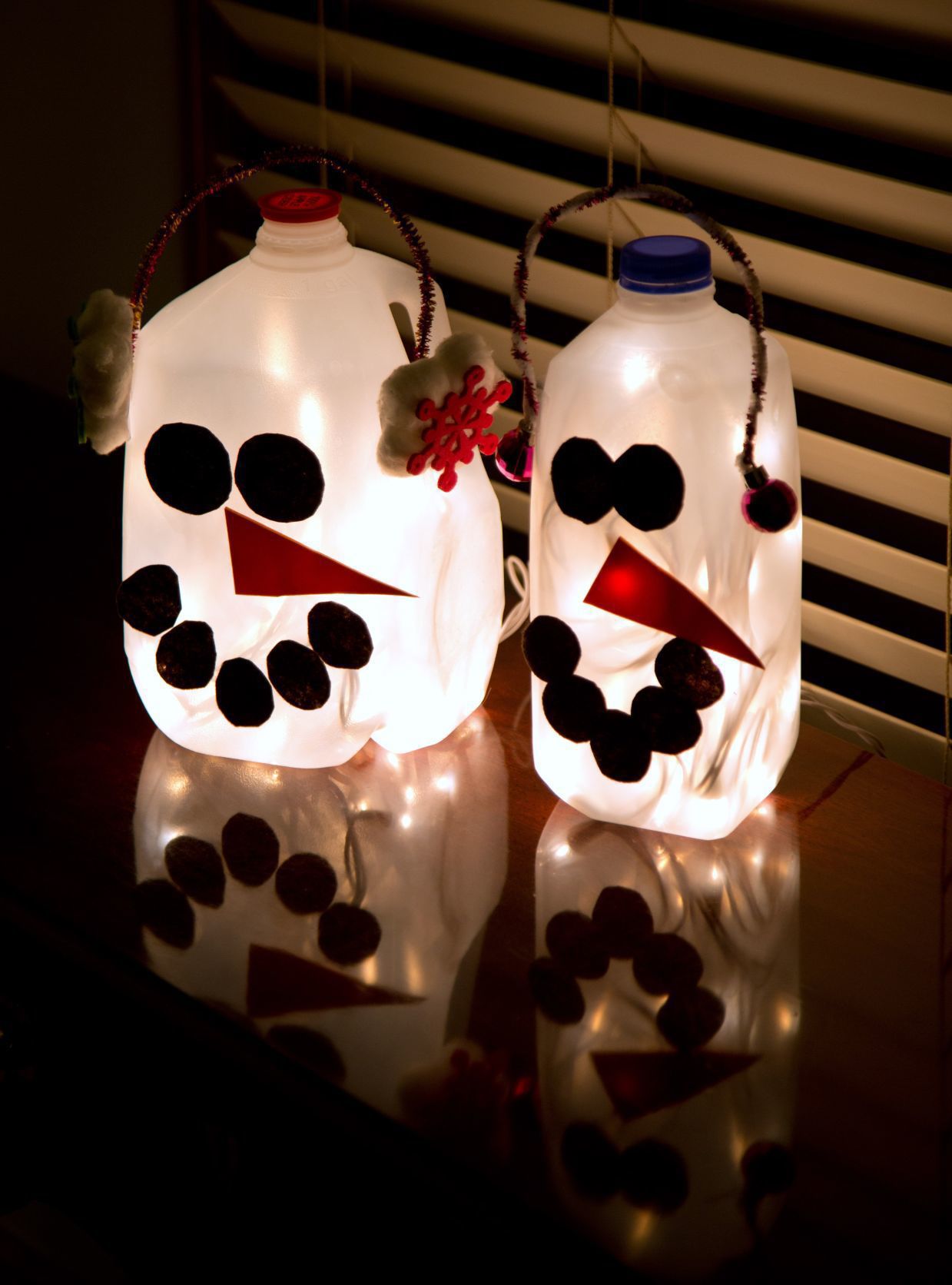 Milk jug lanterns